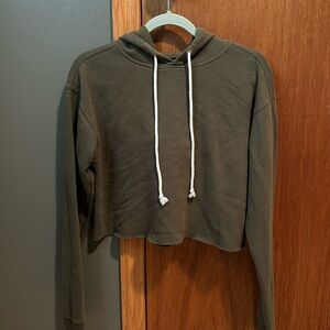 Green cropped sweatshirt